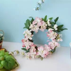 [골드스마일]벽걸이장식 리스 플로라 진주 인테리어 소품