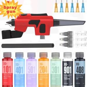 건담 저울 모델 페인팅 도구 마커 랙이있는 워시 프리  브러시 고속 페인트 변경 취미 DIY 공예 액세서리