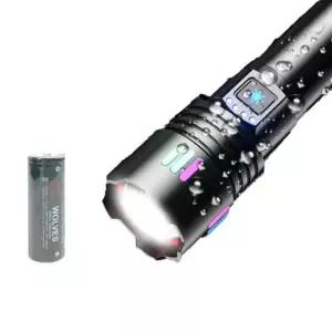 LED손전등 등산랜턴 해루질 6000루멘 26650포함 충전 줌 손전등