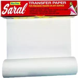 사랄 페이퍼 코퍼레이션 왁스 프리 전사 용지 - 흰색 12인치 x 12피트 롤