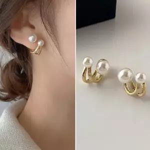 [옷자락]여자 투웨이 인조진주 세련된 고급스러운 디자인 귀걸이