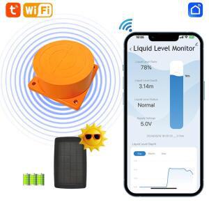 ME201WSP 태양집열판 전지 패널 스마트 홈 초음파 무선 감지기 물 연료 경보 표시기 원격 탱크 레벨 센서