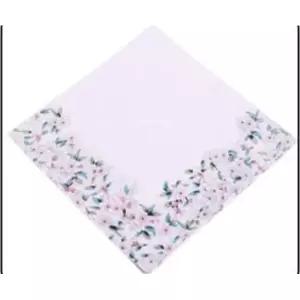 화이트 순면 플라워 손수건