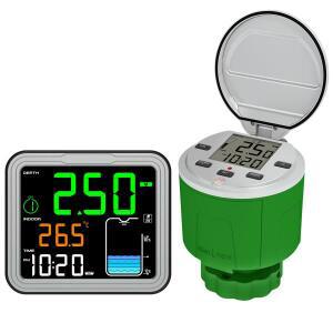 2025년형 태양집열판집열판 초음파 수위계 센서 (무선 LCD 디스플레이 포함) - 탱크 액체 레벨 미터 및 온