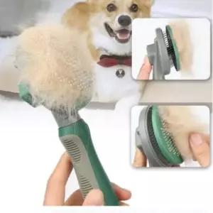 [반려] 1개 핑크 강아지 고양이 슬리커 콤 빗 죽은털 제거 브러시 강아지빗 고양이빗 엉킨털
