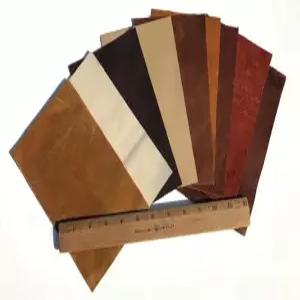 고급 가죽 스크랩 모양 5인치 x 8인치 12피스 이국적인 지구본 수입