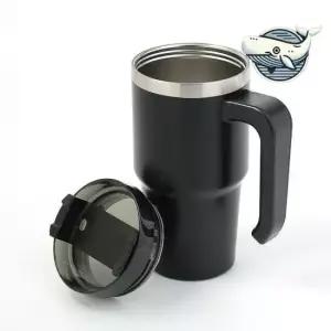 물병 블랙 스테인리스 텀블러 핸들형 600ml