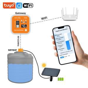 ME201RSP 초음파 태양집열판 전지 패널 레벨 게이지 무선 LED 디스플레이 온도 알람 센서 물 탱크 표시기