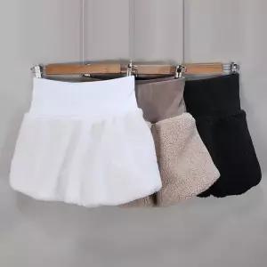 [옷자락]여성 겨울 플리스 양모 하이웨스트 미니스커트