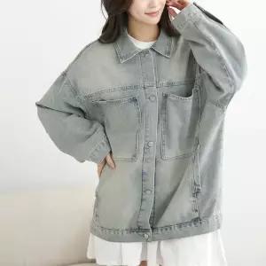 [옷자락]여자 개강룩 포켓 박시 아방핏 카라넥 하프 청자켓