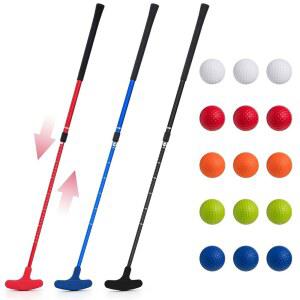 남성용 렌웬 골프 퍼터 길이 조절 가능한 양방향 오른쪽 또는 왼손잡이 골퍼용 미니 클럽 연습용