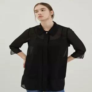 [올리비아로렌]메탈 버튼 홑겹 쉬폰 자켓____VOCFU4M5126