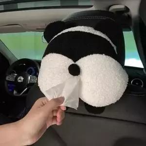 차량용 귀여운 티슈 케이스 판다 자동차 화장지 걸이식 인형
