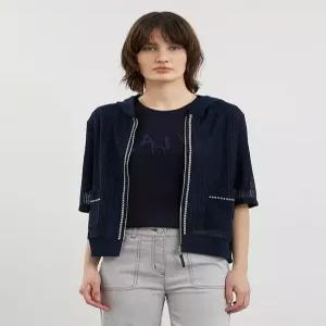 [올리비아로렌]메쉬 후드 가디건____VOBAL4M4431