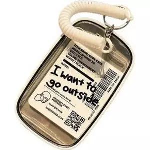 홀더 슬림 교통카드 투명 케이스 휴대용 목걸이 출입증케이스