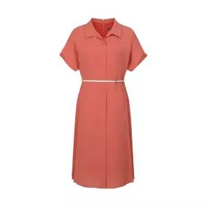 [올리비아하슬러]올리비아하슬러 블랙 오픈카라 벨티드 롱 원피스_OHCMOP206