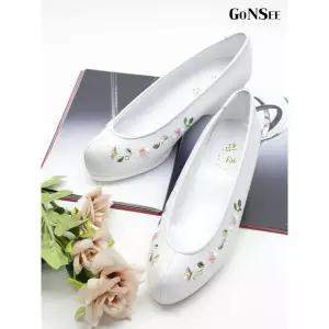 [하프클럽/고앤씨]여성 명절 매화 꽃신 한복화 결혼식 웨딩 슈즈 신발 4cm