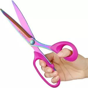 패브릭 가위 스테인리스 스틸 다용도 의류 절단용 전문 티타늄 코팅 가죽 재봉 가정 및 사무실 8인치