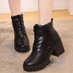 부티부츠 발목구두 힐봄부츠 봄 미들힐 가을 통굽pqr951