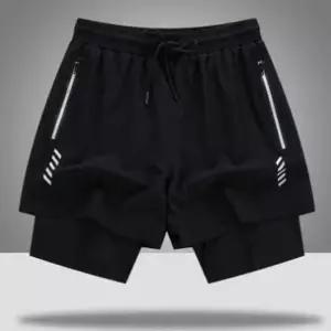 러닝 헬스 투인원 레깅스 반바지 일체형 짐웨어 운동