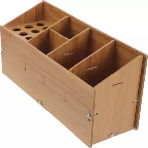 살롱 스타일리시 헤어스타일 가위 홀더 빗 보관 케이스를 위한 밍키시 나무 도구 정리함으로 스타일링