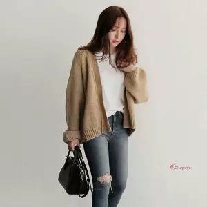 간절기 학생 가디건 간호사 룩 코디 외투 네추럴 룩코디ghi442