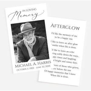 장례식 추모 기도 카드, 양면, 기도문, 시, 카드로 개인화된 사진, 삶의 이별을 축하하는 위로, 추모, 동정, 장례 선물