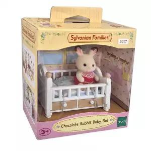 [콩심팥심]실바니안패밀리 쵸콜릿토끼 아기침대 장난감 인형