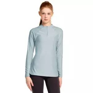 [하프클럽/테슬라]테슬라 여성 쿨링 자외선차단 트레이닝 쿼터 집업 티셔츠