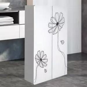 욕실수납장 화장실 수건장 플라워 욕실장