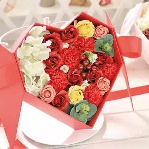 용돈박스 비누꽃 플라워 하트 리본 어버이날 선물 세트