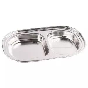 [골드스마일]유아용 스텐 어린이집 간식 어린이 유아 유아식판 식판 2구간식접시