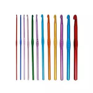 컬러 뜨개질 코바늘 세트 12P 코바늘세트 뜨개질바늘