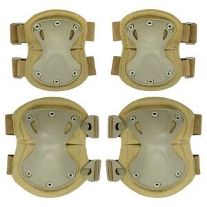 전투용 에어소프트 페인트볼 무릎 보호 가드 패드 사이클링 스케이트보드 안전 장비 패드를 위한 Qavctw 및 팔꿈치 세트