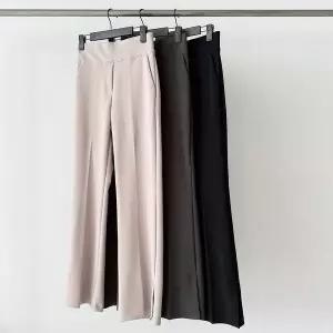 [하프클럽/]여성 좋은 H라인 빅사이즈 트임 신축성 슬랙스