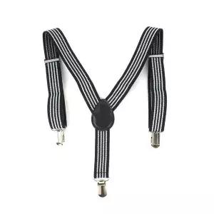 서스펜더 정장멜빵 검정스트라이프
