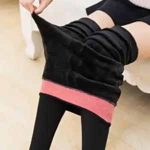 겨울스타킹 고탄력허리밴드 블랙 유발 타이즈 안감융털 보온성 복부보정스