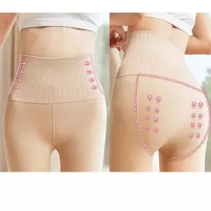 넓은 밴드 라인 힙업 융털 겨울스타킹