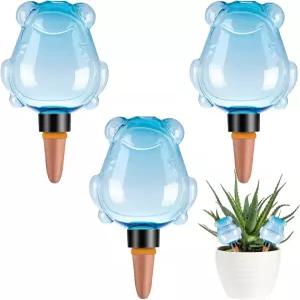 실내외 플라스틱 물뿌리개를 위한 3Pcs 개구리 식물 셀프 워터링 글로브 탑 필 슬로우 릴리스 테라코타
