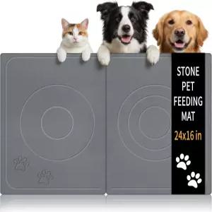 돌개와 고양이 사료 매트 강아지 위한 물림 방지 논슬립 대형 규조류 애완동물 여름 냉방 퀵 드라이 개