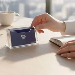 [셀러에이드]투명 아크릴 명함 스탠드 진열대 꽂이 보관함 케이스