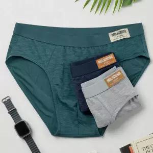 [미미캐츠]MR주니어 인견 슬럽 시원한 촉감 로고라벨 남성 주니어 삼각팬티 3매입 DV5