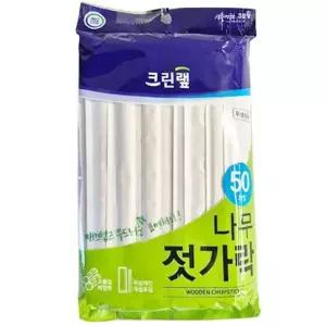 크린랩 나무젓가락 50개입 1세트 일회용 나무젓가락