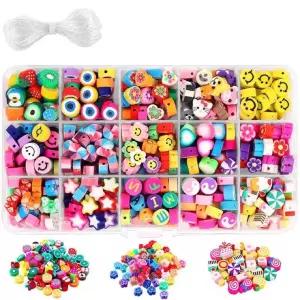 24칸 폴리머 비즈공예세트 팔찌만들기 고무비즈 알파벳 이니셜