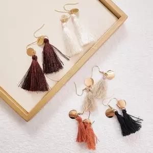 태슬 수술포인트 드롭귀걸이 수술귀걸이