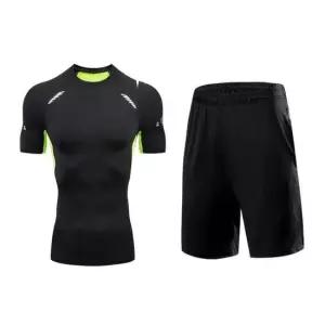 남성 기능성 트레이닝복 반팔 상하의 스포츠웨어 세트