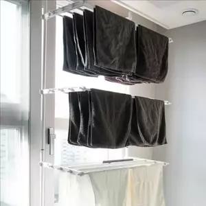 [에이치플러스몰]창틀 창문 건조대 욕실 무타공 건조대 미니 빨래 수건