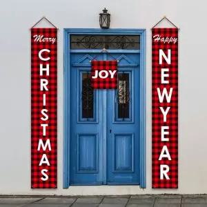 [오너클랜]크리스마스 현수막 세로형 성탄해피뉴이어 파티 데코