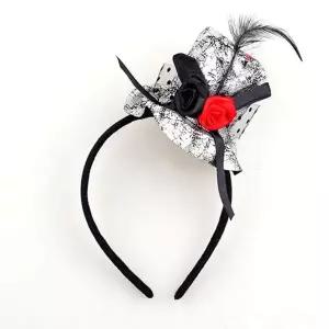 할로윈마녀모자머리띠(화이트)