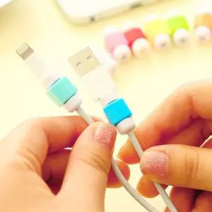 말랑한 케이블 단선방지캡 충전기선 보호 홀더 uZS9+2pJx